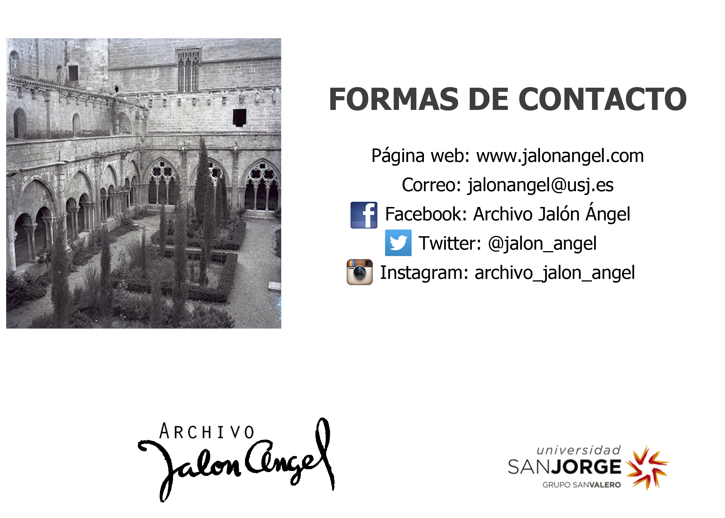 Folleto Trasera USJ Connecta Archivo Jalón Ángel