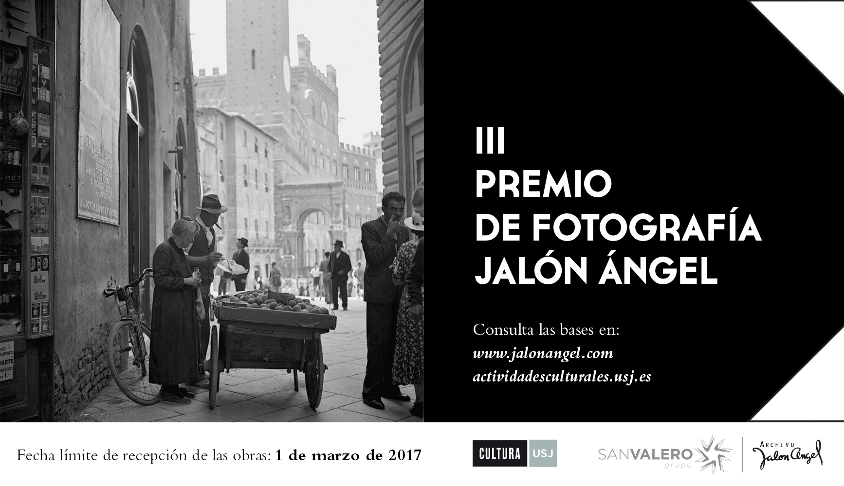 Cartel III Premio Internacional de Fotografía Jalón Ángel