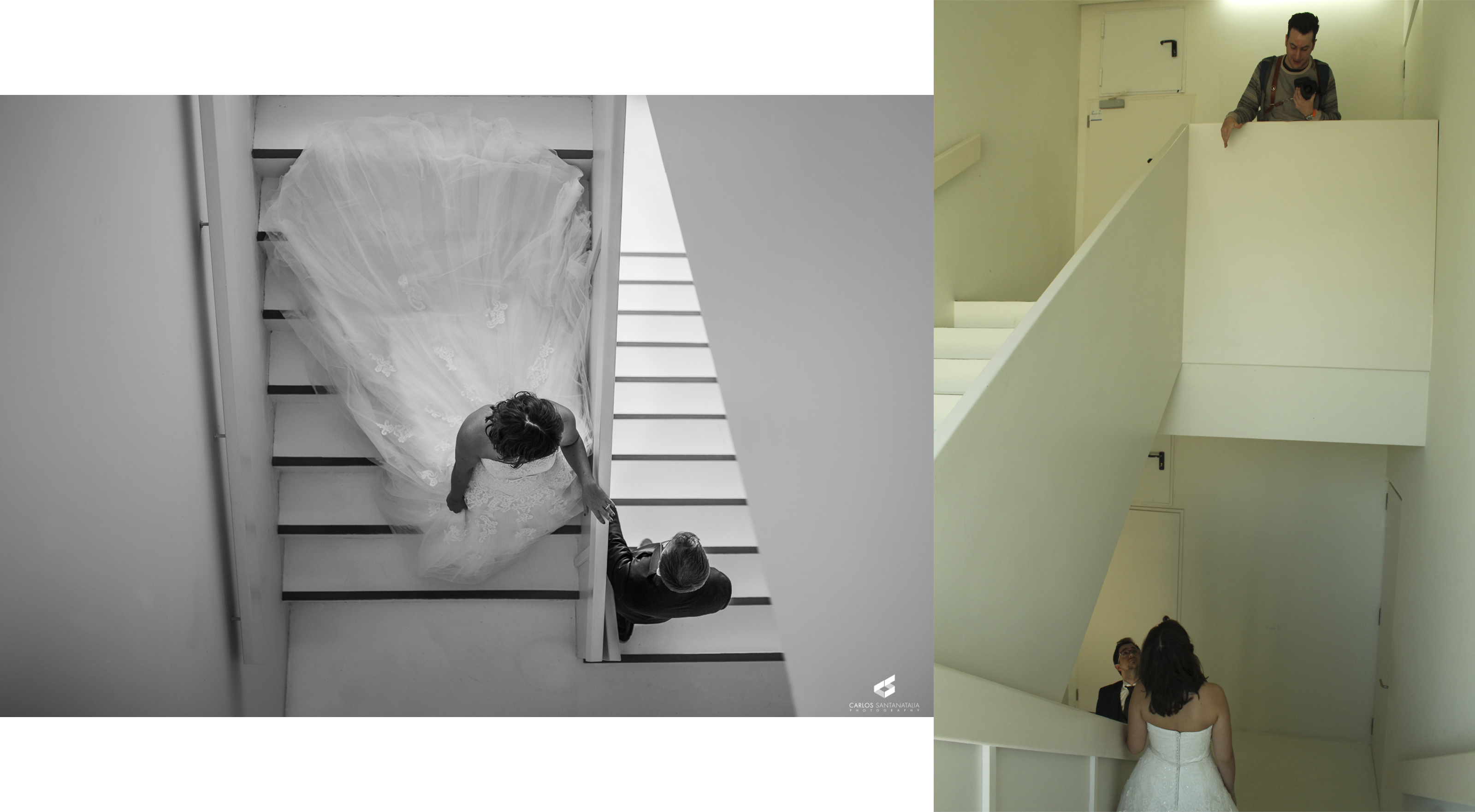 Combinación de fotografías. A la izquierda realizada por Carlos Santanatalia y a la derecha muestra cómo se hizo