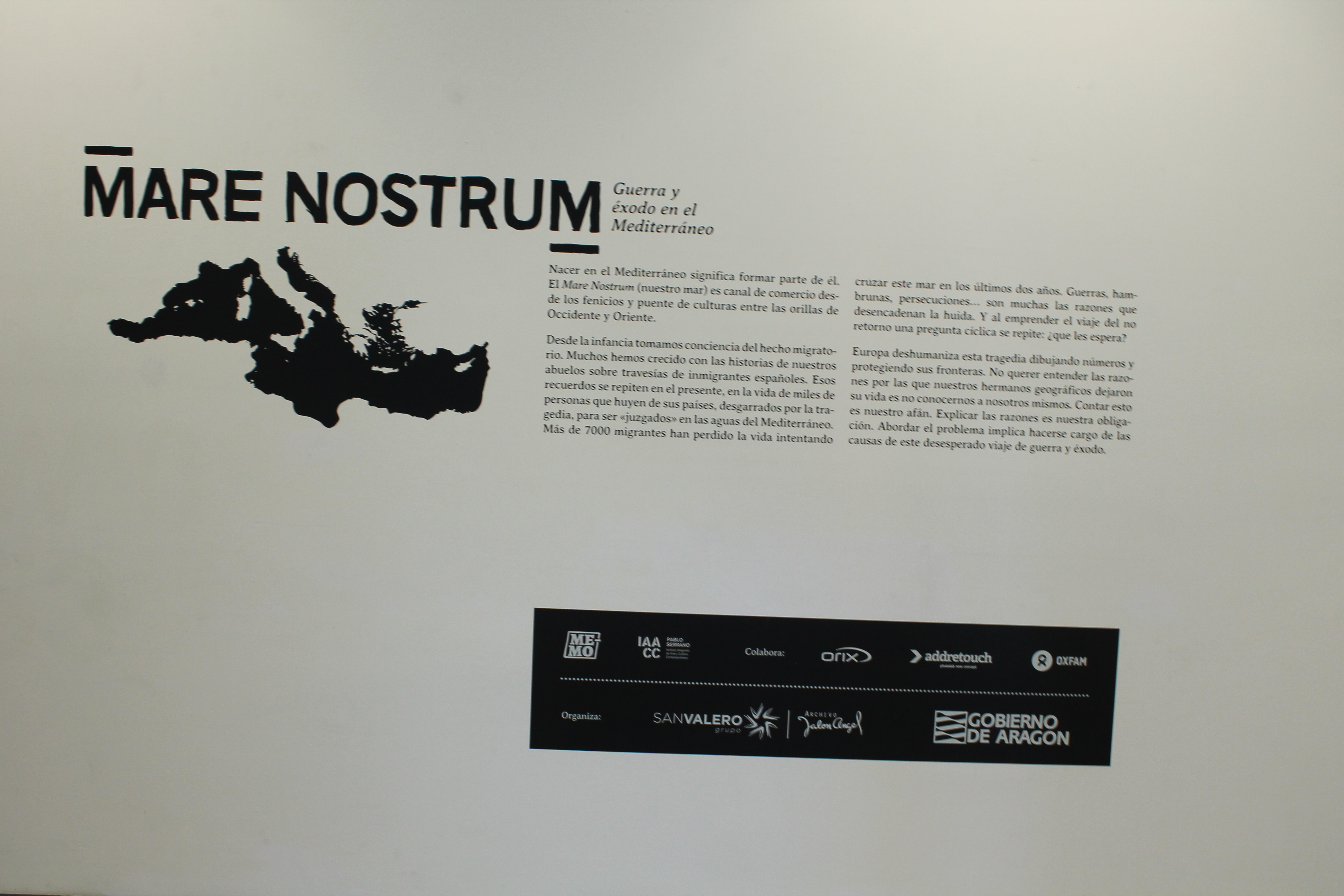 Entrada de la exposición Mare Nostrum