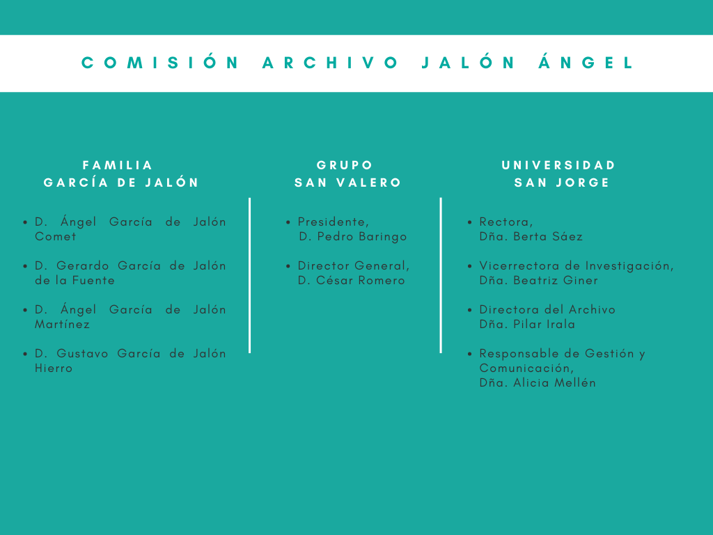Organigrama Comisión Jalón Ángel